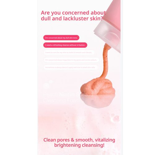 فوم شوینده روشن کننده هلو نیاسین آنوا Anua Peach Niacin Spread Cleansing Foam