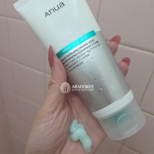 فوم شوینده ملایم PDRN و هیالورونیک اسید آنوا آبرسان و تقویت سد دفاعی پوست Anua PDRN Hyaluronic Acid Moisturizing Cleansing Foam