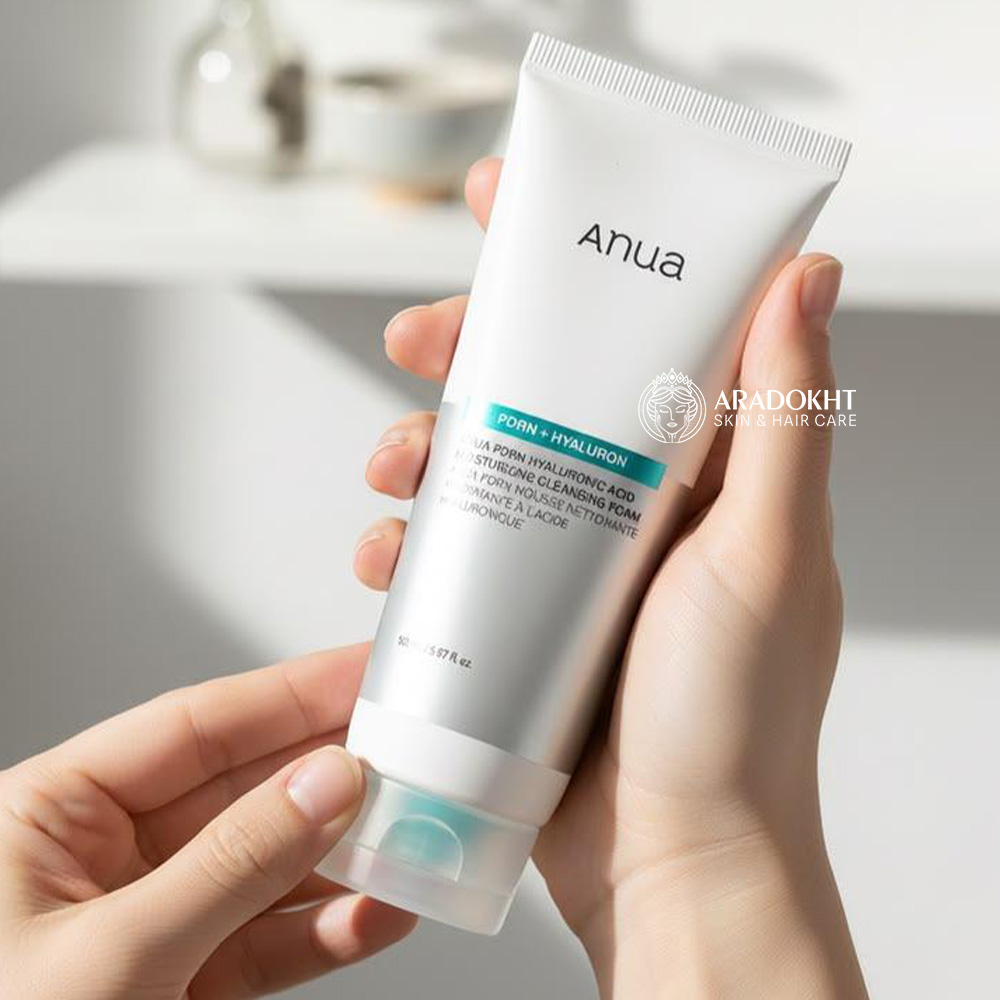 فوم شوینده ملایم PDRN و هیالورونیک اسید آنوا آبرسان و تقویت سد دفاعی پوست Anua PDRN Hyaluronic Acid Moisturizing Cleansing Foam