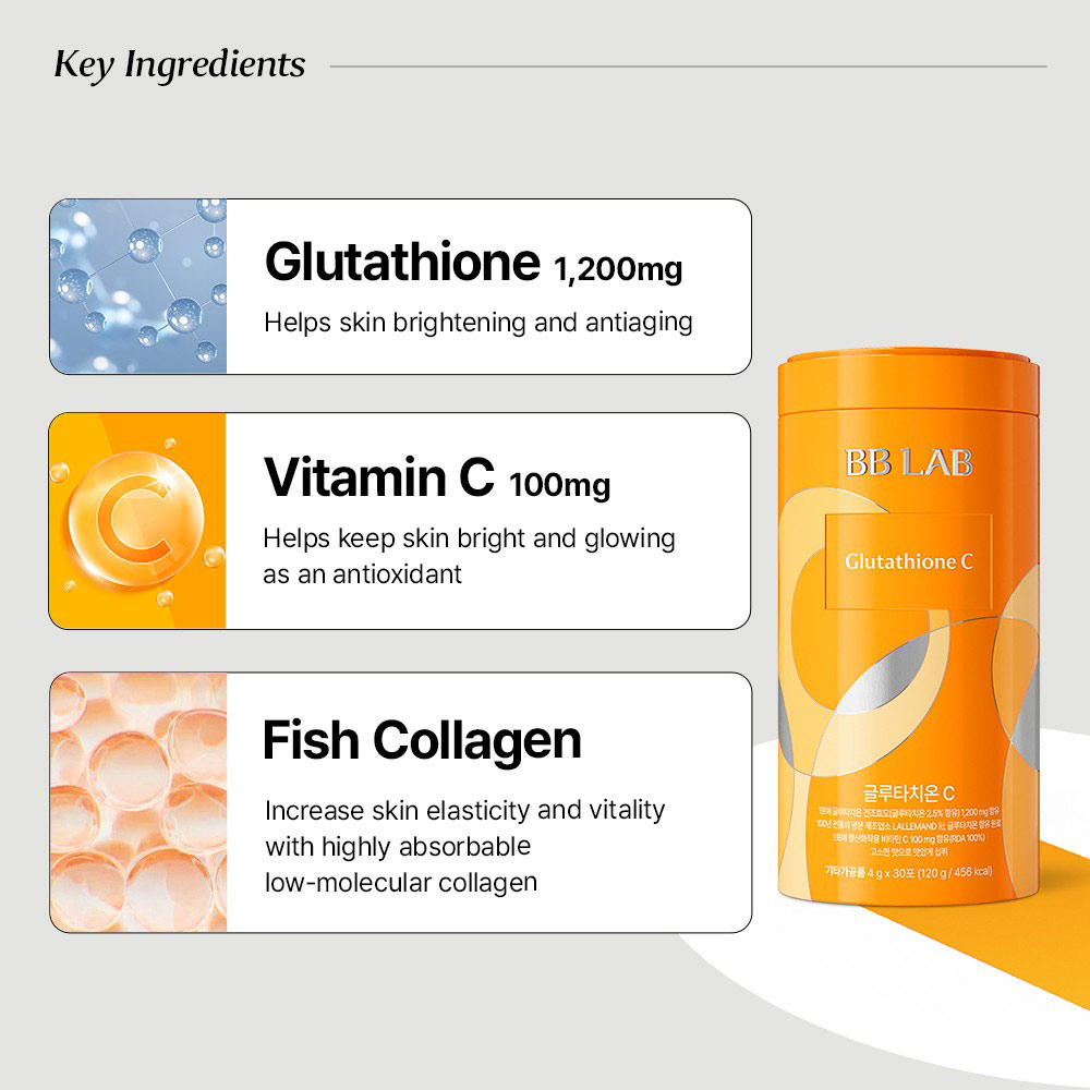 مکمل خوراکی گلوتاتیون ویتامین سی بی بی لب روشن کننده و آنتی اکسیدان قوی BB LAB Glutachione C