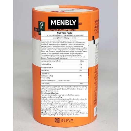 مکمل نارنجی پروبیوتیک لاکتوفیت مدل Core Max تقویت سیستم ایمنی و گوارش بدن LACTO FIT Probiotics Core Max