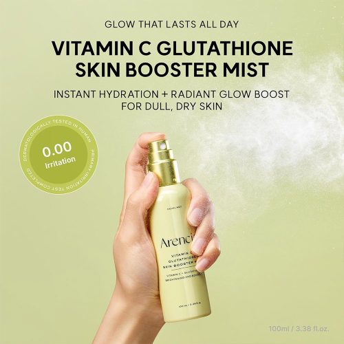 میست بوستر ویتامین سی و گلوتاتیون آرنسیا آبرسان، روشن کننده و تقویت سد دفاعی پوست Arencia Vitamin C Glutathione Skin Booster Mist