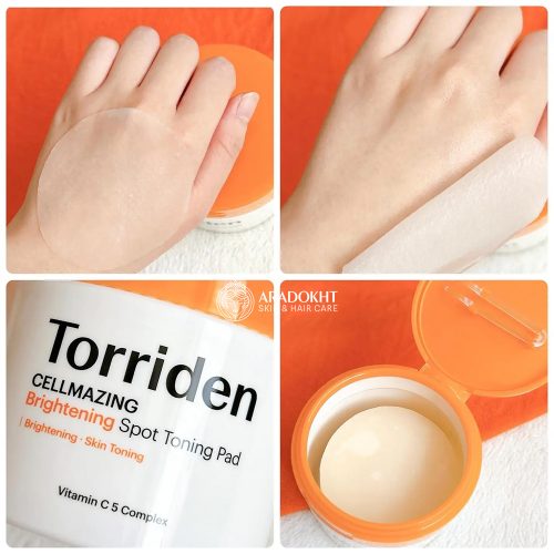 پد تونر ضد لک و روشن کننده ویتامین سی توریدن Torriden CELLMAZING Brightening Spot Toning Pad