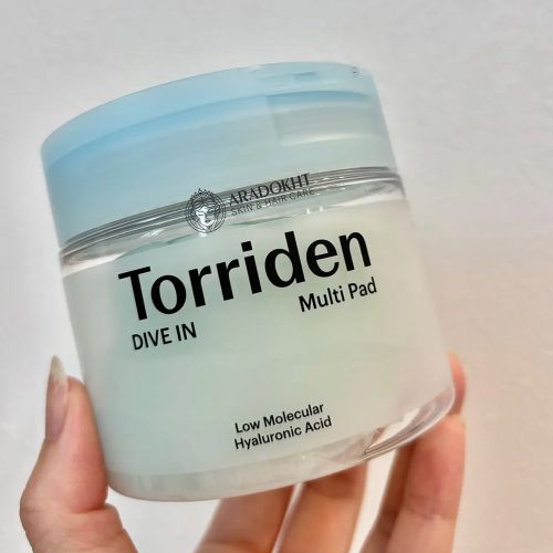 پد تونر هیالورونیک اسید ریز مولکولی توریدن آبرسان قوی و تسکین دهنده پوست Torriden DIVE-IN Low Molecular Hyaluronic Acid Multi Pad