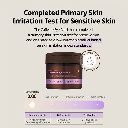 پچ دور چشم کافئین وی تی کازمتیک ضد پف، ضد چروک و روشن کننده VT COSMETICS CAFFEINE EYE PATCH