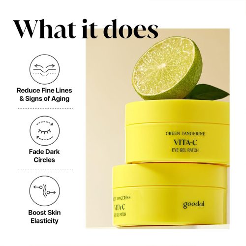 پچ ژلی روشن کننده زیر چشم ویتامین سی نارنگی سبز گودال Goodal Green Tangerine Vita C Eye Gel Patch