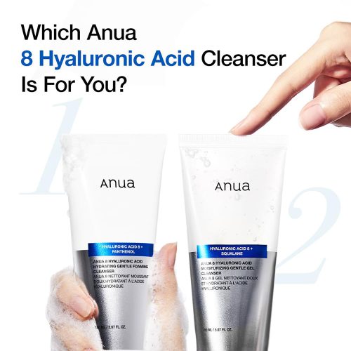 ژل شوینده ملایم هیالورونیک اسید و اسکوالان آنوا Anua 8 Hyaluronic Acid Moisturizing Gentle Gel Cleanser