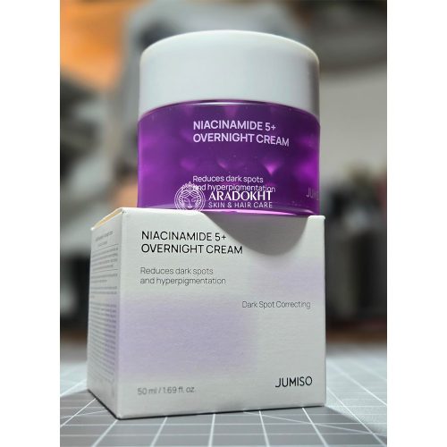 کرم شب ضد لک و روشن کننده نیاسینامید 5 درصد جومیسو JUMISO Niacinamide 5+ Overnight Cream