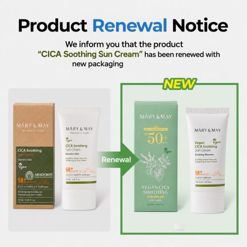کرم ضد آفتاب تسکین دهنده سیکا مری اند می MARY & MAY CICA Soothing Sun Cream