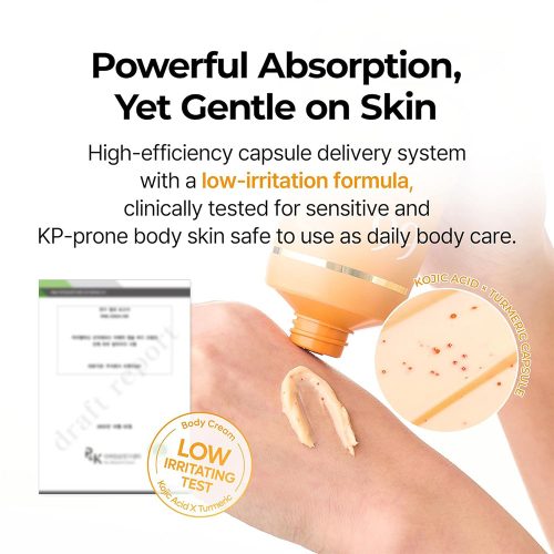 کرم کپسولی روشن کننده بدن کوجیک اسید و زردچوبه دکتر ملاکسین Dr.Melaxin Kojic Acid Turmeric Capsule Body Cream