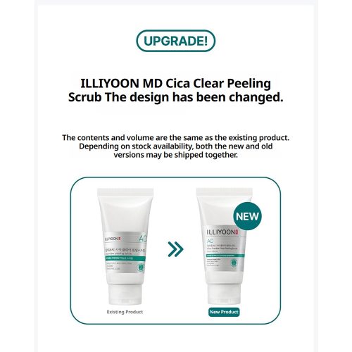 اسکراب لایه بردار ضد جوش و تسکین دهنده بدن ایلیون ILLIYOON AC Cica Clear Peeling Scrub