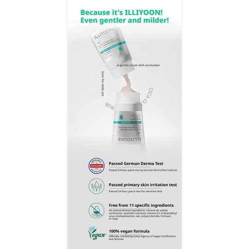 اسکراب لایه بردار ضد جوش و تسکین دهنده بدن ایلیون ILLIYOON AC Cica Clear Peeling Scrub