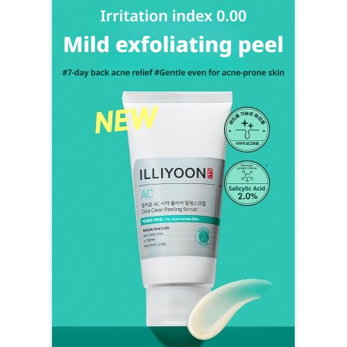 اسکراب لایه بردار ضد جوش و تسکین دهنده بدن ایلیون ILLIYOON AC Cica Clear Peeling Scrub
