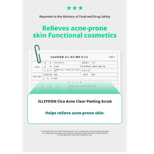 اسکراب لایه بردار ضد جوش و تسکین دهنده بدن ایلیون ILLIYOON AC Cica Clear Peeling Scrub