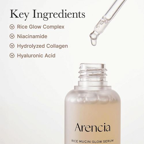 سرم روشن کننده برنج و حلزون آرنسیا Arencia Rice Mucin Glow Serum