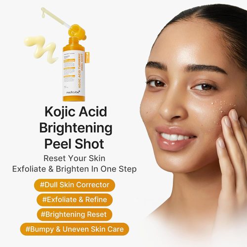 سرم پیل شات کوجیک اسید و زردچوبه مدی کیوب لایه بردار ملایم و روشن کننده قوی پوست medicube Kojic Acid Turmeric Peel Shot