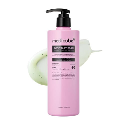 شامپو خنک کننده و حجیم کننده رزماری و PDRN مدی کیوب Medicube Rosemary PDRN Cooling Thickening Shampoo