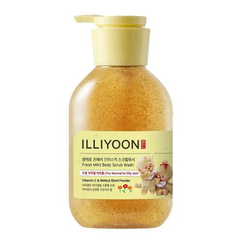 شوینده و اسکراب بدن ایلیون مرطوب کننده، لایه بردار و روشن کننده پوست ILLIYOON FRESH MOISTURE SCRUB WASH MONCHHICHI EDITION