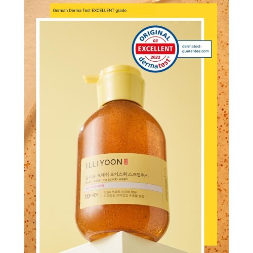 شوینده و اسکراب بدن ایلیون مرطوب کننده، لایه بردار و روشن کننده پوست ILLIYOON FRESH MOISTURE SCRUB WASH MONCHHICHI EDITION