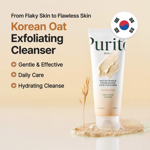 شوینده و اسکراب لایه بردار جو دوسر پیوریتو Purito Oat in Gentle Exfoliating Face Cleanser