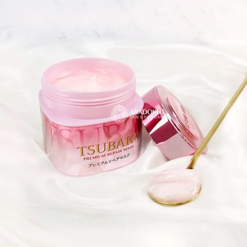 ماسک موی ترمیم کننده کاملیای صورتی تسوباکی شیسیدو Shiseido Tsubaki Premium Repair Mask Pink Camellia