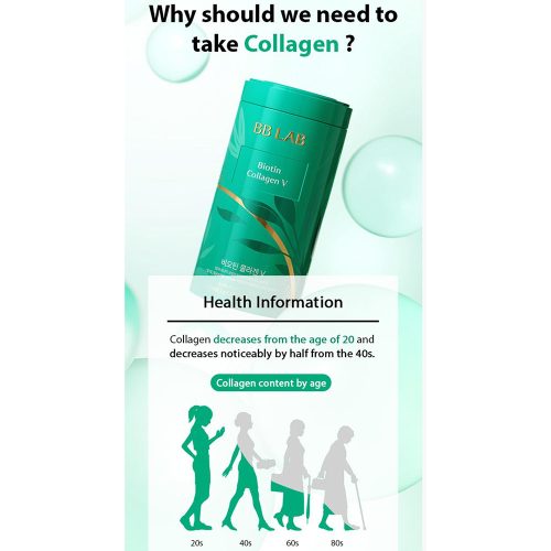مکمل خوراکی تقویت کننده پوست، مو و ناخن بیوتین و کلاژن V بی بی لب BB LAB Biotin Collagen V