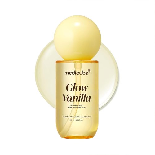 میست خوشبو کننده مو و بدن مدی کیوب با رایحه وانیل آبرسان و درخشان کننده پوست medicube Glow Vanilla Hair & Body Fragrance Mist