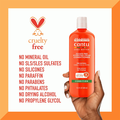 نرم کننده بدون سولفات داخل حمام شی باتر کانتو Cantu Shea Butter Sulfate-Free Hydrating Cream Conditioner