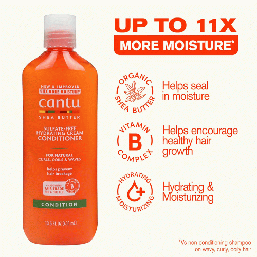 نرم کننده بدون سولفات داخل حمام شی باتر کانتو Cantu Shea Butter Sulfate-Free Hydrating Cream Conditioner