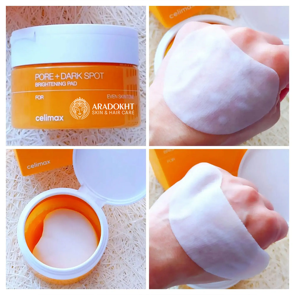 پد تونر ضد لک و کنترل منافذ سلیمکس celimax Pore + Dark Spot Brightening Pad