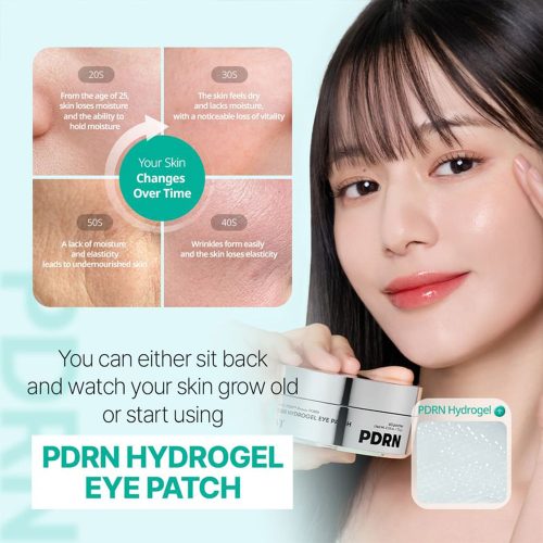 پچ زیر چشم هیدروژلی PDRN وی تی کازمتیک آبرسان، ضد چروک و روشن کننده VT PDRN Hydrogel Eye Patch