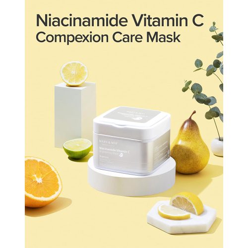 پک ماسک ورقه ای آبرسان و روشن کننده نیاسینامید و ویتامین سی مری اند می Mary&May Niacinamide Vitamin C Daily Mask