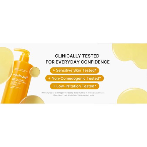 ژل شوینده روشن کننده صورت و بدن کوجیک اسید و زردچوبه مدی کیوب medicube Kojic Acid Turmeric Purifying Gel Cleanser