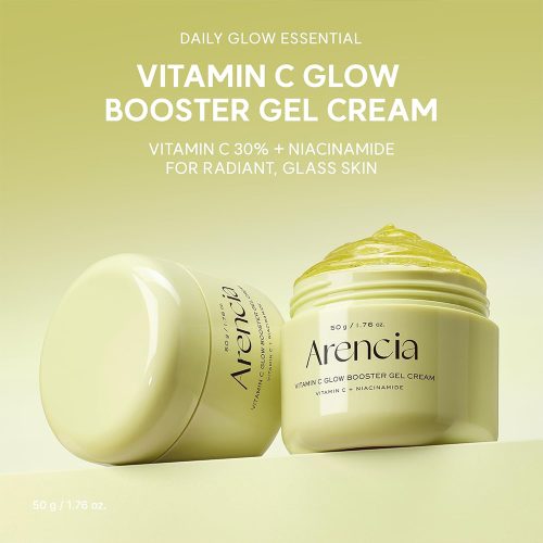ژل کرم بوستر شات ویتامین سی آرنسیا آبرسان و روشن کننده قوی تیرگی ها Arencia Vitamin C Glow Booster Gel Cream