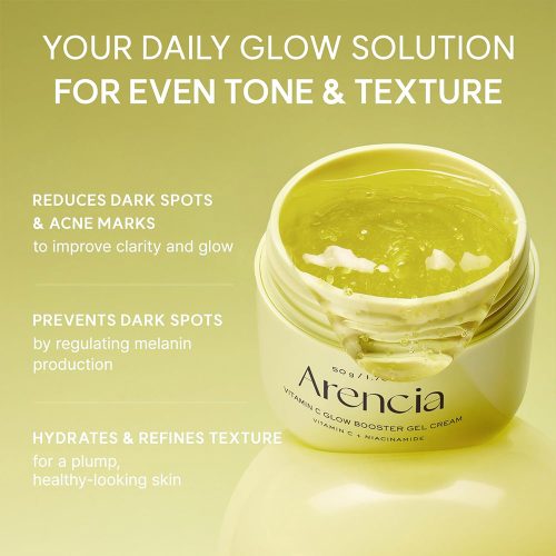 ژل کرم بوستر شات ویتامین سی آرنسیا آبرسان و روشن کننده قوی تیرگی ها Arencia Vitamin C Glow Booster Gel Cream