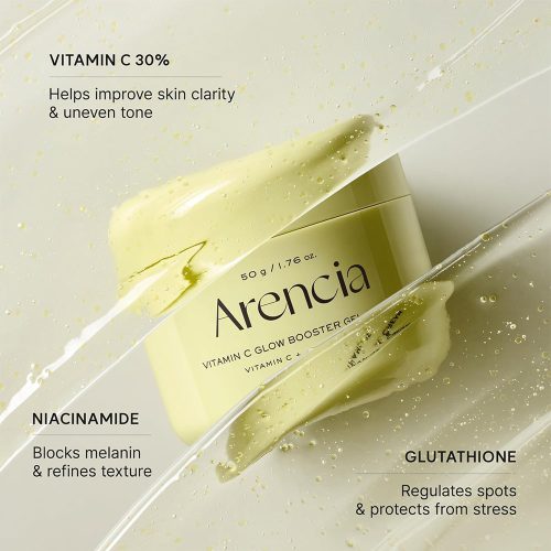 ژل کرم بوستر شات ویتامین سی آرنسیا آبرسان و روشن کننده قوی تیرگی ها Arencia Vitamin C Glow Booster Gel Cream