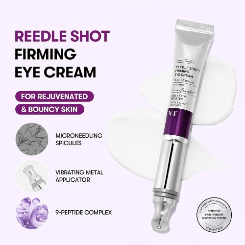 کرم دور چشم لیفتینگ ویبره دار وی تی ریدل شات ضد چروک، سفت کننده و جوانساز پوست Vt Cosmetics Reedle Shot Lifting Eye Cream