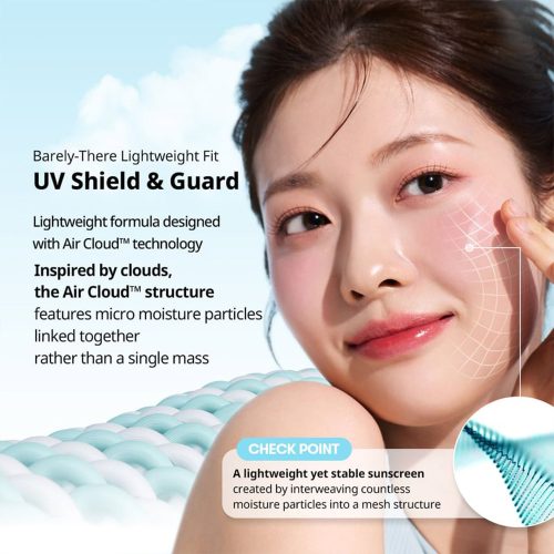 کرم ضد آفتاب آبرسان و سبک ایر کلود PDRN وی تی کازمتیک VT COSMETICS PDRN Air Cloud Sunscreen