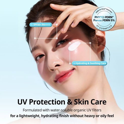 کرم ضد آفتاب آبرسان و سبک ایر کلود PDRN وی تی کازمتیک VT COSMETICS PDRN Air Cloud Sunscreen
