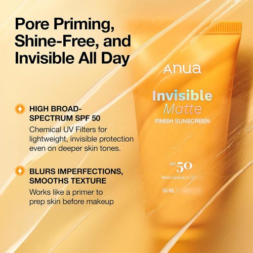کرم ضد آفتاب مات کننده آنوا Anua Invisible Matte Finish Sunscreen