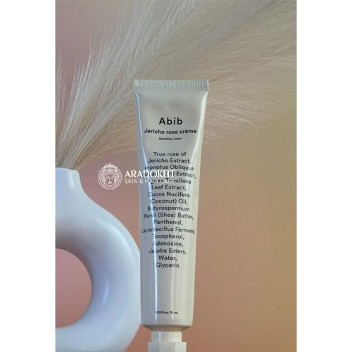 کرم مرطوب کننده رز جریکو ابیب ضد چروک، جوانساز و ترمیم کننده پوست Abib Jericho Rose Crème Nutrition Tube