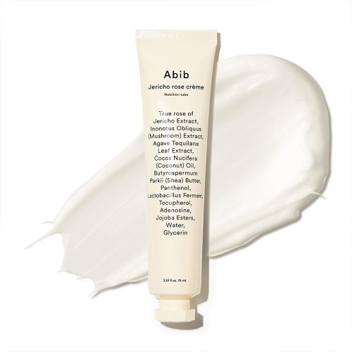 کرم مرطوب کننده رز جریکو ابیب ضد چروک، جوانساز و ترمیم کننده پوست Abib Jericho Rose Crème Nutrition Tube