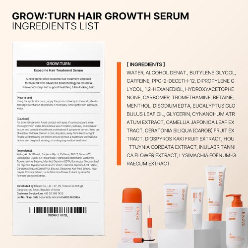 آمپول ضد ریزش و تقویت کننده مو اگزوزوم لیلیوئه lilyeve Grow Turn Exosome Brush Ampoule
