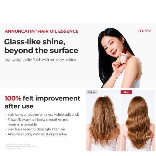 اسنس روغنی مو آنورکاتین مو ایو نرم کننده، ضد وز و درخشان کننده مو MOEV Annurcatin Hair Oil Essence