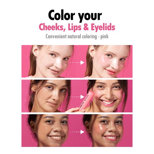 بالم استیکی صورتی کاهی آبرسان، تقویت کننده و ضد چروک KAHI Kisstin Balm pink