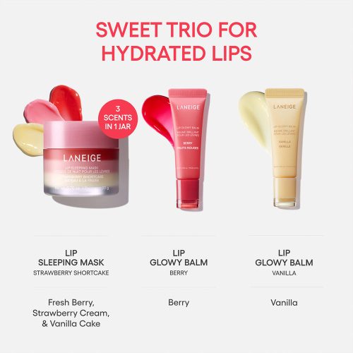 ست 3 تایی مراقبت از لب مدل Berry Sweet لانیژ LANEIGE Berry Sweet Lip Treatment Minis Trio Set