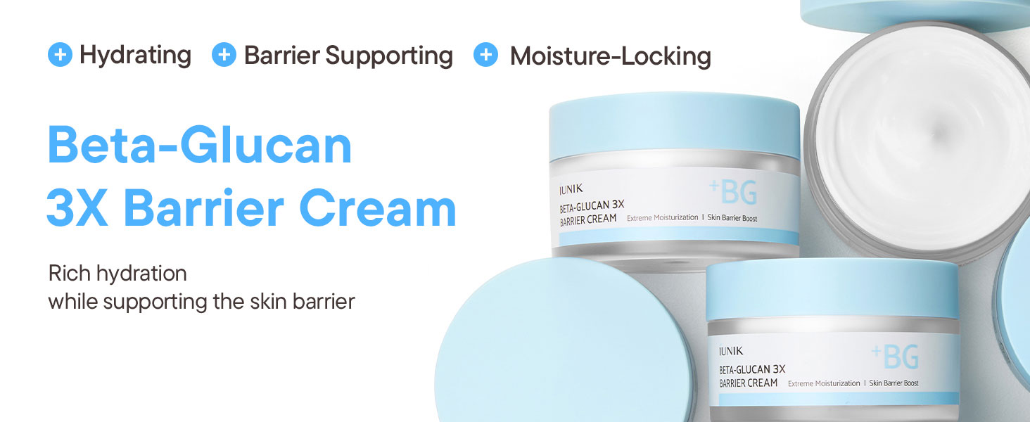 ست کرم مرطوب کننده و ترمیم کننده قوی بتاگلوکان آیونیک iUNIK Beta Glucan 3X Barrier Cream