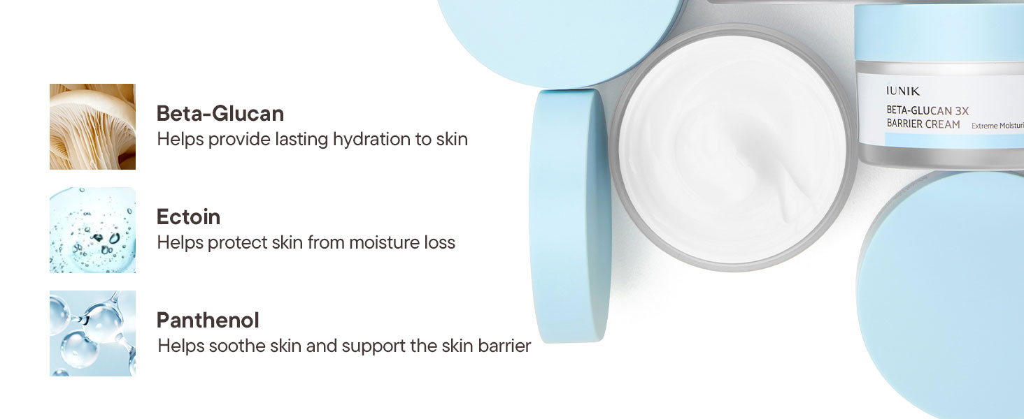 ست کرم مرطوب کننده و ترمیم کننده قوی بتاگلوکان آیونیک iUNIK Beta Glucan 3X Barrier Cream