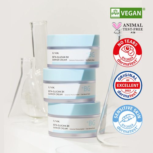ست کرم مرطوب کننده و ترمیم کننده قوی بتاگلوکان آیونیک iUNIK Beta Glucan 3X Barrier Cream