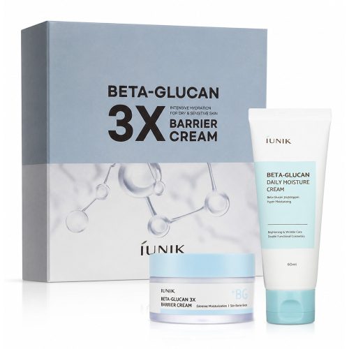 ست کرم مرطوب کننده و ترمیم کننده قوی بتاگلوکان آیونیک iUNIK Beta Glucan 3X Barrier Cream